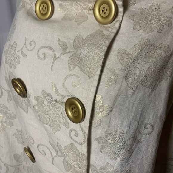 Steve Madden Double Breasted Linen Cape - Large - Picture 3 of 5